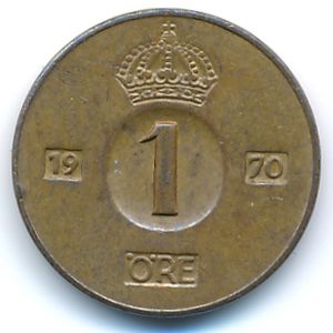Sweden, 1 ore, 1970