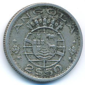 Angola, 2,5 escudos, 1956
