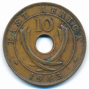 East Africa, 10 cents, 1943