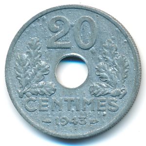 Belgium, 25 centimes, 1946