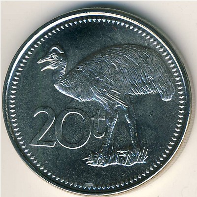 Papua New Guinea, 20 toea, 2004–2021