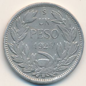 Чили, 1 песо (1925 г.)