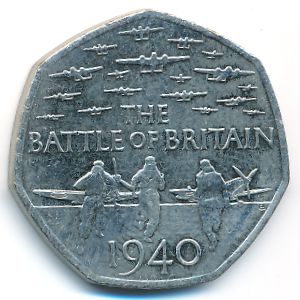 Великобритания, 50 пенсов (2015 г.)
