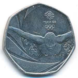 Великобритания, 50 пенсов (2016 г.)