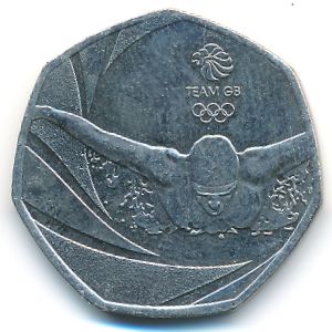 Великобритания, 50 пенсов (2016 г.)