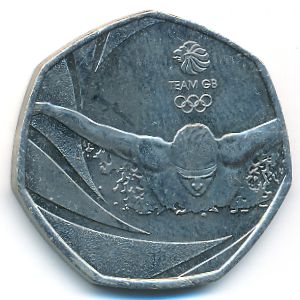 Великобритания, 50 пенсов (2016 г.)