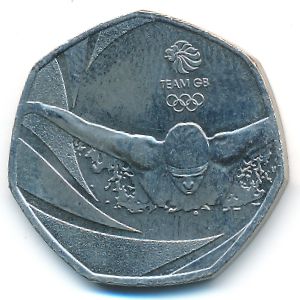 Великобритания, 50 пенсов (2016 г.)