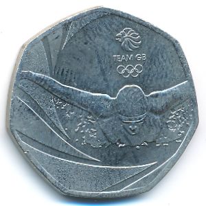 Великобритания, 50 пенсов (2016 г.)