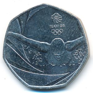 Великобритания, 50 пенсов (2016 г.)