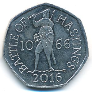 Великобритания, 50 пенсов (2016 г.)