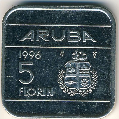 Aruba, 5 florin, 1995–2005