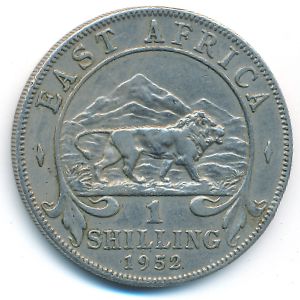 Восточная Африка, 1 шиллинг (1952 г.)