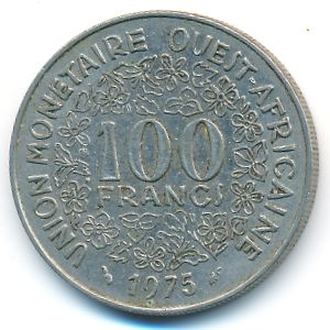 Западная Африка, 100 франков (1975 г.)