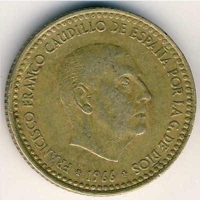 Испания, 1 песета (1966 г.)