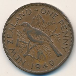 Новая Зеландия, 1 пенни (1949 г.)