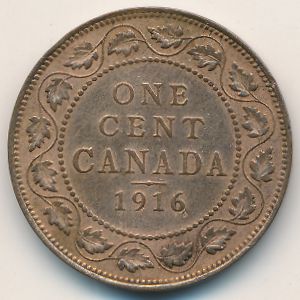 Канада, 1 цент (1916 г.)