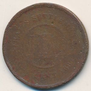 Стрейтс-Сетлментс, 1 цент (1887 г.)