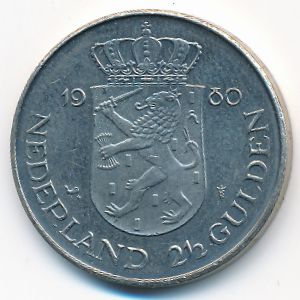 Нидерланды, 2 1/2 гульдена (1980 г.)