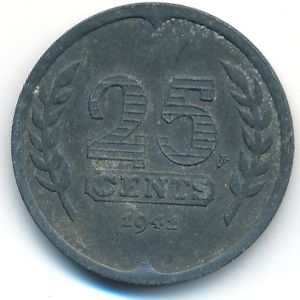 Нидерланды, 25 центов (1941 г.)