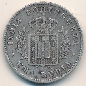Гоа, 1 рупия (1882 г.)