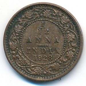 British West Indies, 1/12 anna, 1928