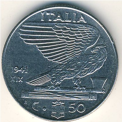 Italy, 50 centesimi, 1939–1943