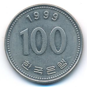 South Korea, 100 won, 1999