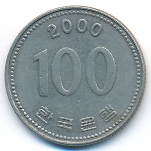 Южная Корея, 100 вон (2000 г.)