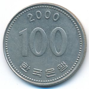 Южная Корея, 100 вон (2000 г.)