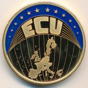 Europe., 1 ecu, 2002