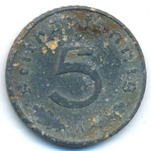 Третий Рейх, 5 рейхспфеннигов (1940 г.)