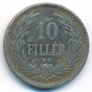 Венгрия, 10 филлеров (1908 г.)
