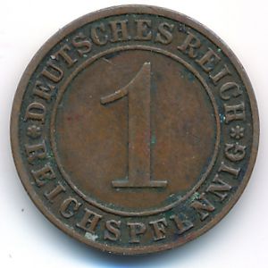 Веймарская республика, 1 рейхспфенниг (1935 г.)