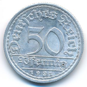 Веймарская республика, 50 пфеннигов (1921 г.)