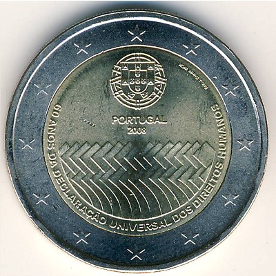 Португалия, 2 евро (2008–2009 г.)
