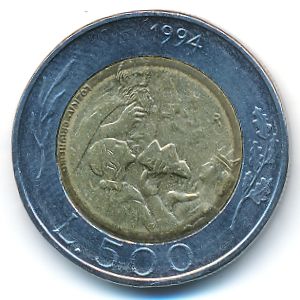 Сан-Марино, 500 лир (1994 г.)