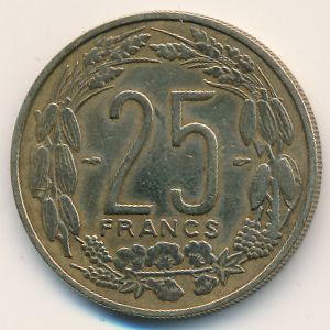 Cameroon, 25 francs, 1958