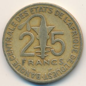 Западная Африка, 25 франков (1996 г.)