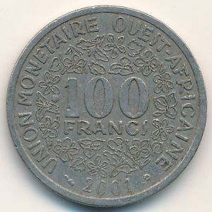 Западная Африка, 100 франков (2001 г.)