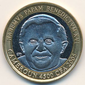 Камерун., 4500 франков КФА (2005 г.)