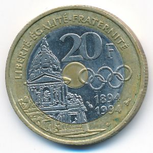 Франция, 20 франков (1994 г.)