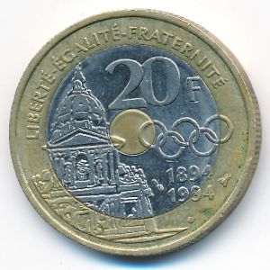France, 20 francs, 1994