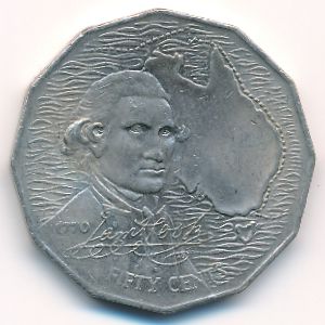 Австралия, 50 центов (1970 г.)