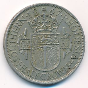 Southern Rhodesia, 1/2 crown, 1947