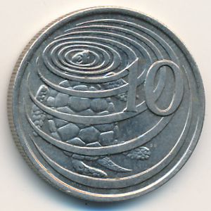 Каймановы острова, 10 центов (1972 г.)