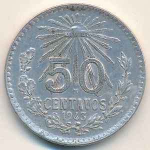 Мексика, 50 сентаво (1943 г.)