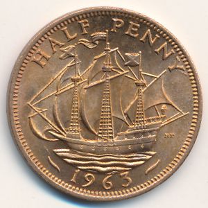 Great Britain, 1/2 penny, 1963