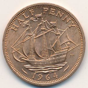 Great Britain, 1/2 penny, 1964