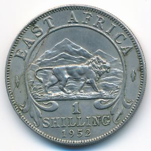 Восточная Африка, 1 шиллинг (1952 г.)