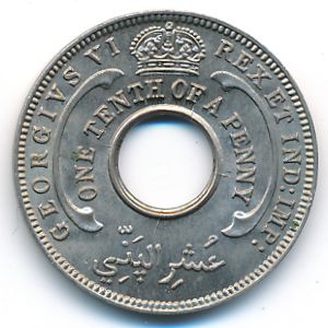 Британская Западная Африка, 1/10 пенни (1938 г.)